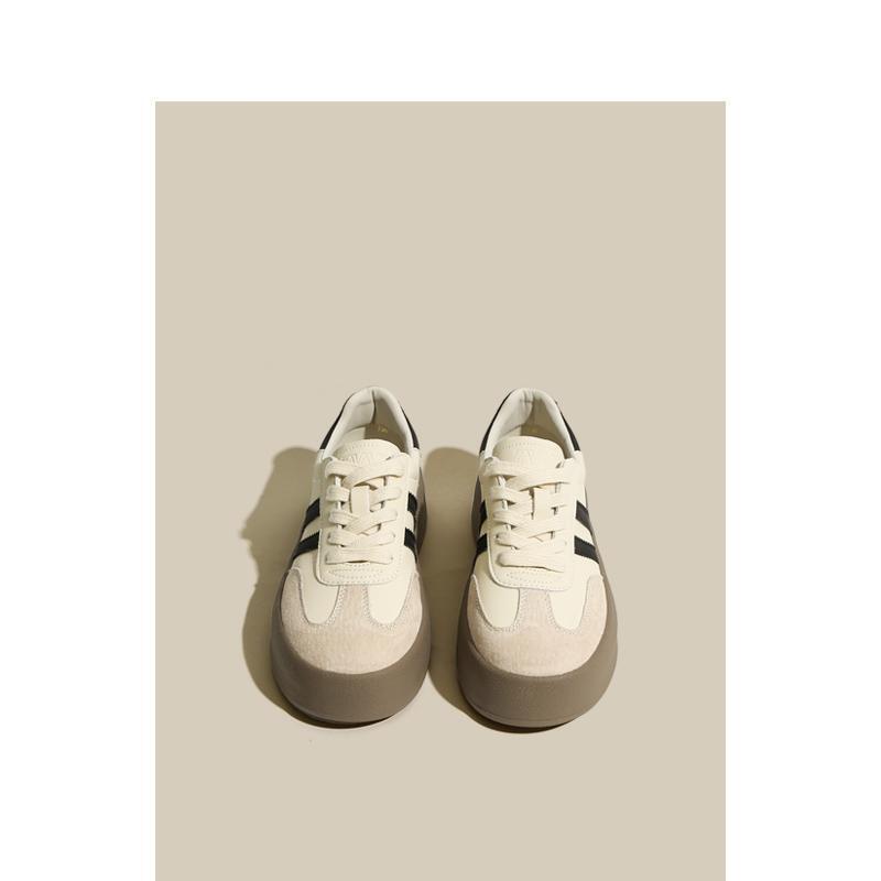 Leder Plateau Deutsche Trainingsschuhe Damen Forrest Gump Schuhe Frühling Neue Mode Klassisch Vielseitig Lässig Sportliche Board-Schuhe 40 von Joom DACH