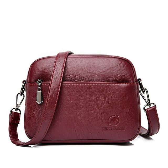 Leder Schulter Umhängetaschen Für Frauen Mode Kleine Tasche Dame Echtes Leder Frauen 'S Handtaschen 21x15x7cm rot von Joom DACH