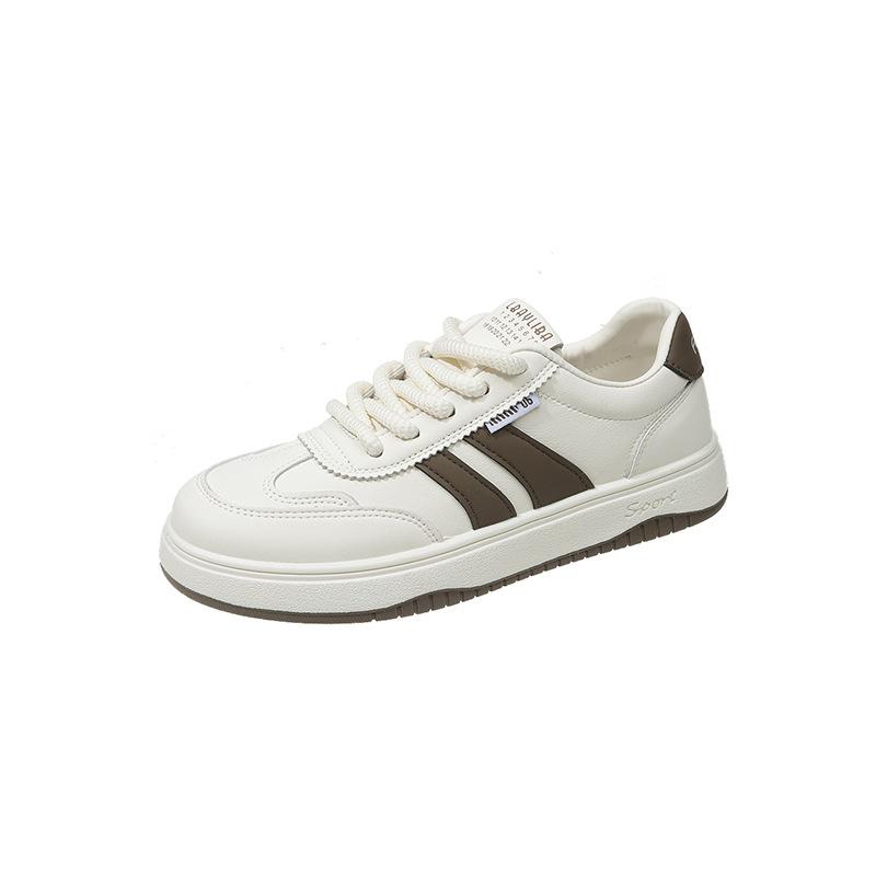 Leder Weiße Schuhe Damen Sommer Neu All-Matching Flache Skateboard-Schuhe Dünne Atmungsaktive Lässige Sneaker Pumps 40 von Joom DACH