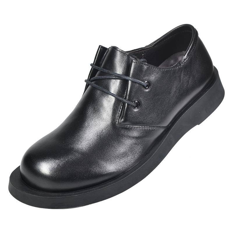 Lederschuhe Herren Business Herrenschuhe Big Head Lederschuhe Herren Rindsleder Große Größe Britische runde Zehenpartie Formelle Kleidung Schnürschuhe Hochzeitsschuhe 44 schwarz von Joom DACH