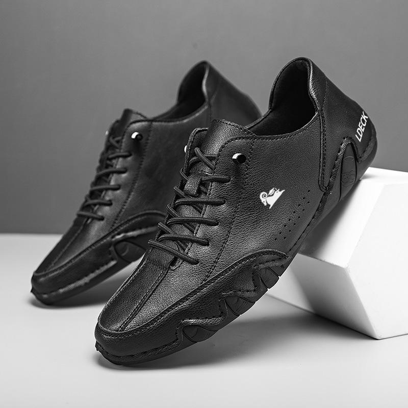 Lederschuhe Herren Casual Sneakers Atmungsaktive Leder Loafer Fahrschuhe Handgefertigte Herren Wanderschuhe Heißer Verkauf Mokassins Schuhe 46 von Joom DACH