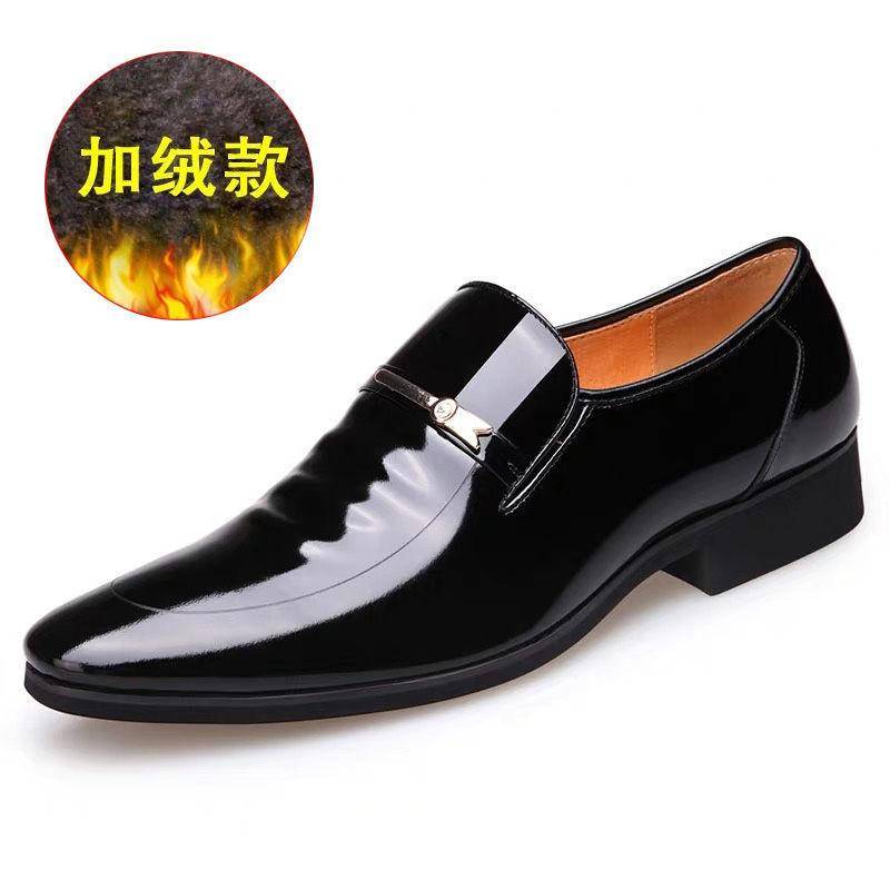 Lederschuhe Herren Jugend Große Größe Business Casual Abendschuhe Lackleder Glänzende Schuhe Schwarze Hochzeitsschuhe 45 von Joom DACH
