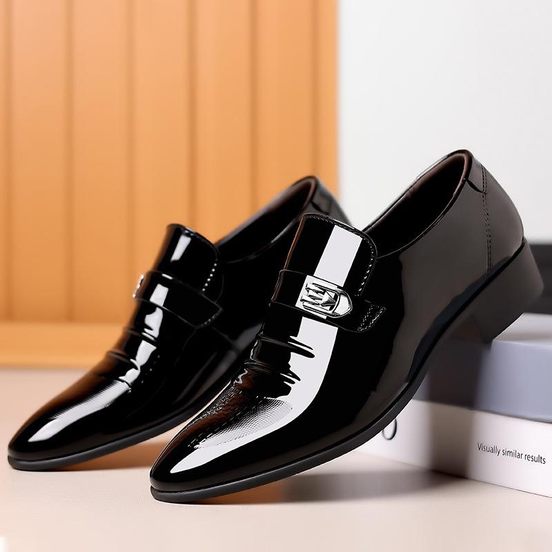 Lederschuhe Herren Neue Business Formelle Kleidung Lässig Frühling und Herbst Atmungsaktive Herren Britischer Koreanischer Stil Spitze Bräutigam Hochzeitsschuhe 41 schwarz von Joom DACH