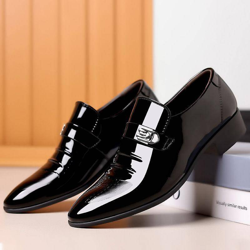 Lederschuhe Herren New Business Formal Casual Frühling und Herbst Atmungsaktive Herren British Korean Version Spitz Bräutigam Hochzeitsschuhe 43 von Joom DACH