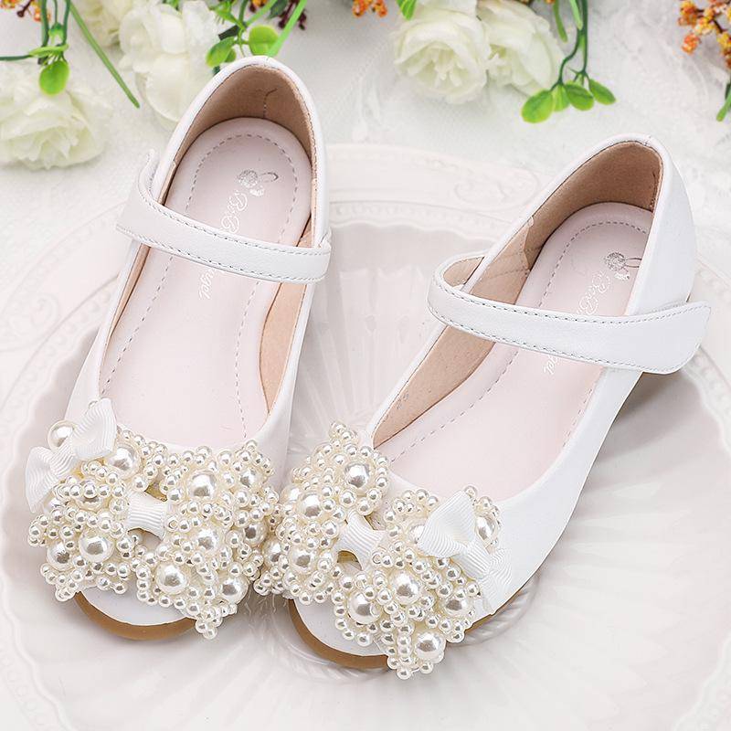 Lederschuhe mit weicher Sohle für Mädchen – Ballerinas für Frühling und Herbst für Babys und Kinder, perfekt zum Tanzen und für Prinzessinnen-Outfits. 30 weiß von Joom DACH