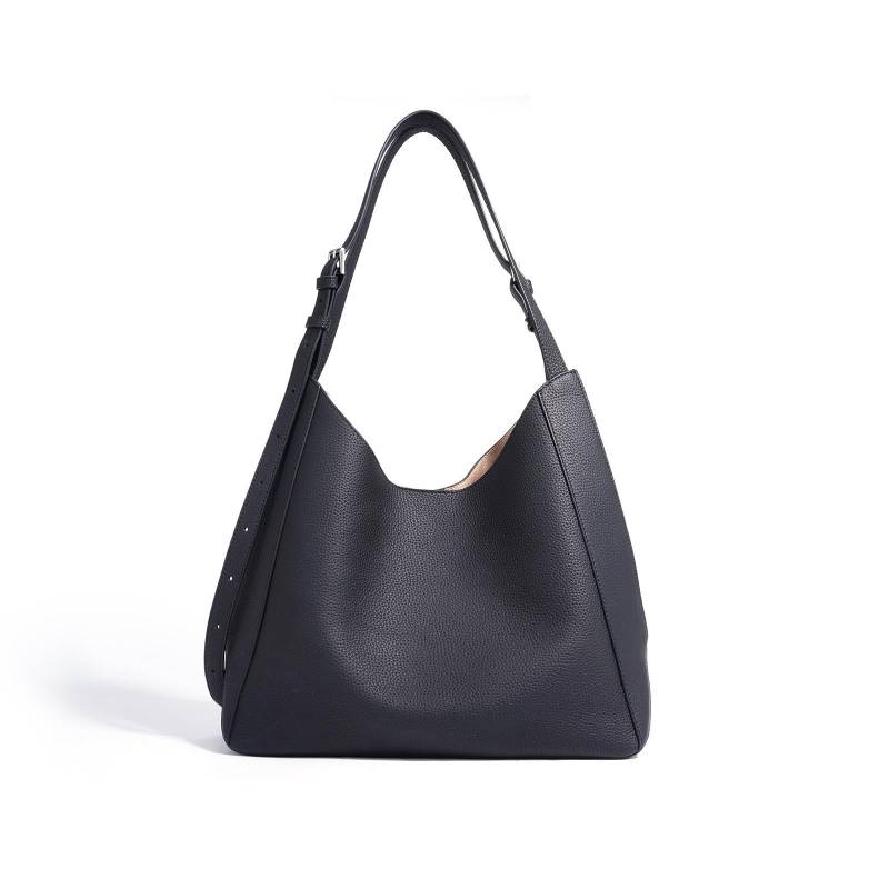 Ledertasche Oberste Schicht Leder Umhängetasche Crossbody-Tasche Schultertasche Nischendesign Damentasche schwarz von Joom DACH