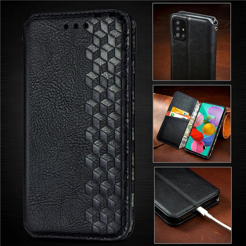 Ledertasche für Samsung Galaxy A73 A52 A72 A53 A33 A13 A03 A51 A71 A22 A32 A31 A12 A02 A03 A41 A30 A50 A70 S Flip Wallet Cover Samsung A50 schwarz von Joom DACH