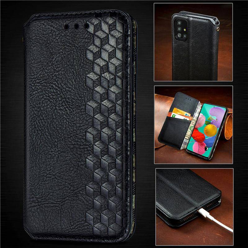 Ledertasche für Samsung Galaxy A73 A52 A72 A53 A33 A13 A03 A51 A71 A22 A32 A31 A12 A02 A03 A41 A30 A50 A70 S Flip Wallet Cover Samsung A50 schwarz von Joom DACH