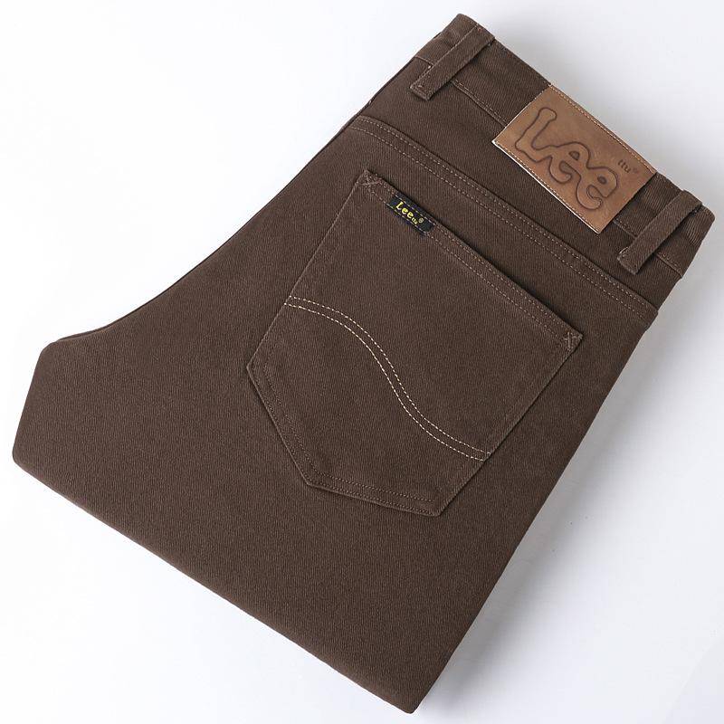 Lee Herren Jeans mit dickem, elastischem Straight-Leg für Herbst/Winter – lässige Slim Fit-Passform für den Business-Stil mittleren Alters 36 von Joom DACH