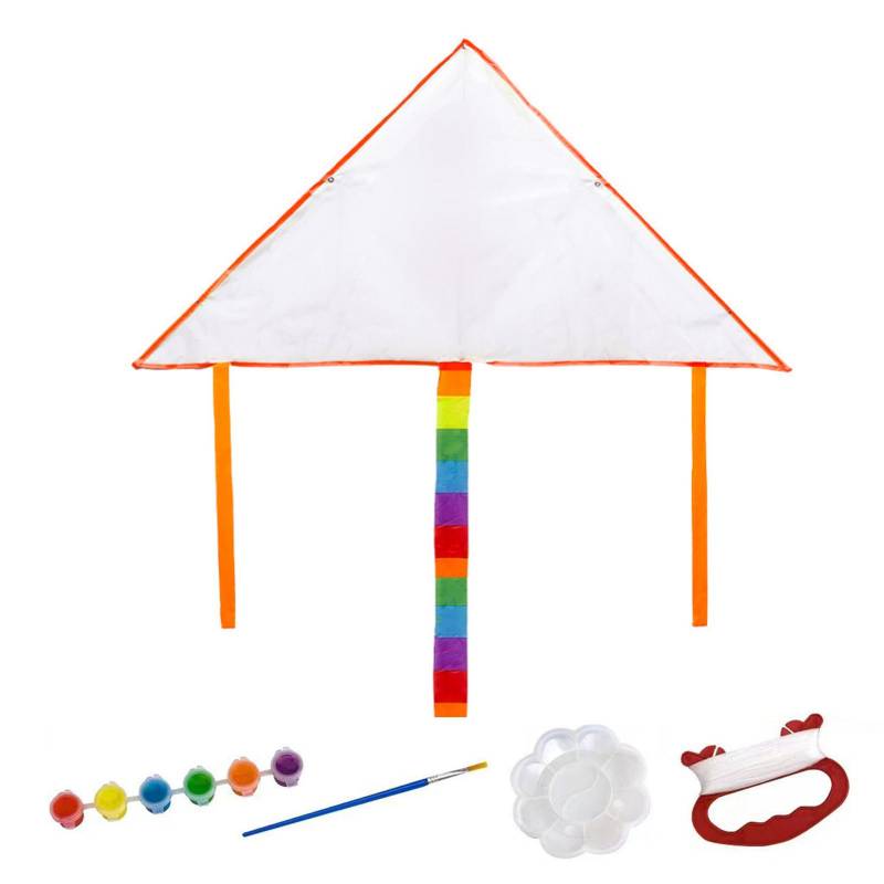 Leere Dreieck Kite DIY Kinder Doodle Färbung Kite Outdoor Flying Kite Making Kit für von Joom DACH
