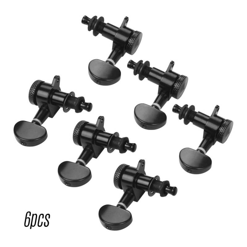 Legierung Metall E-Gitarre Mechaniken Knöpfe String Tuning Peg Locking 3L3R schwarz von Joom DACH