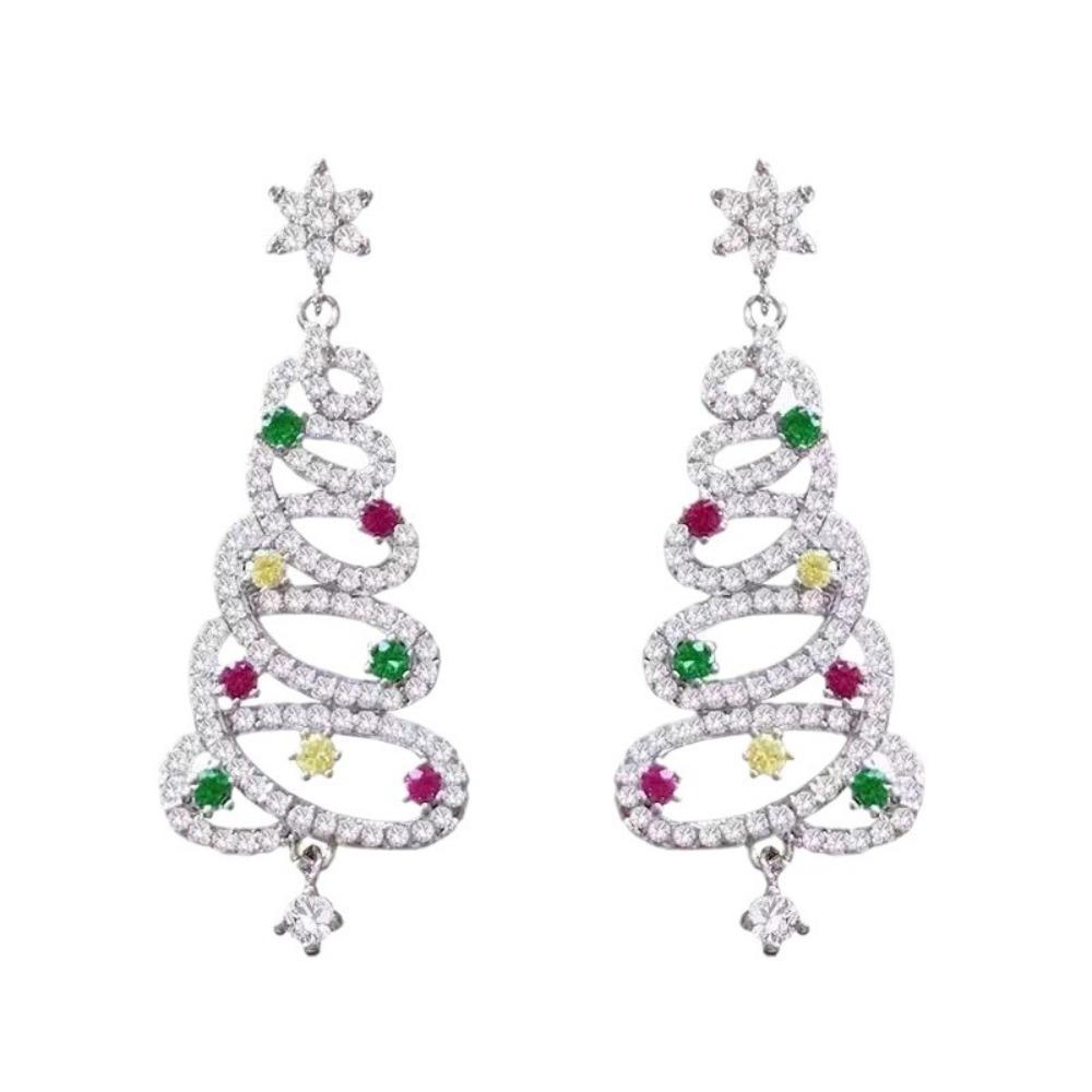 Legierung Weihnachten Tropfen Ohrringe Anhänger Ohrstecker Neue Weihnachten Baum Ohrringe Frauen 6 von Joom DACH