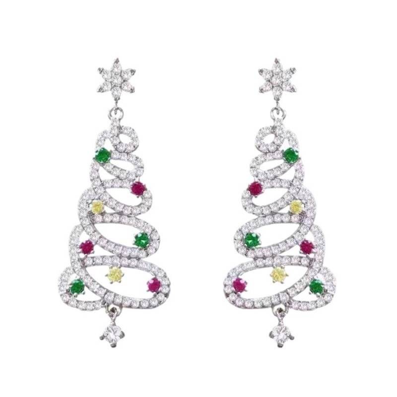 Legierung Weihnachten Tropfen Ohrringe Anhänger Ohrstecker Neue Weihnachten Baum Ohrringe Frauen 6 von Joom DACH