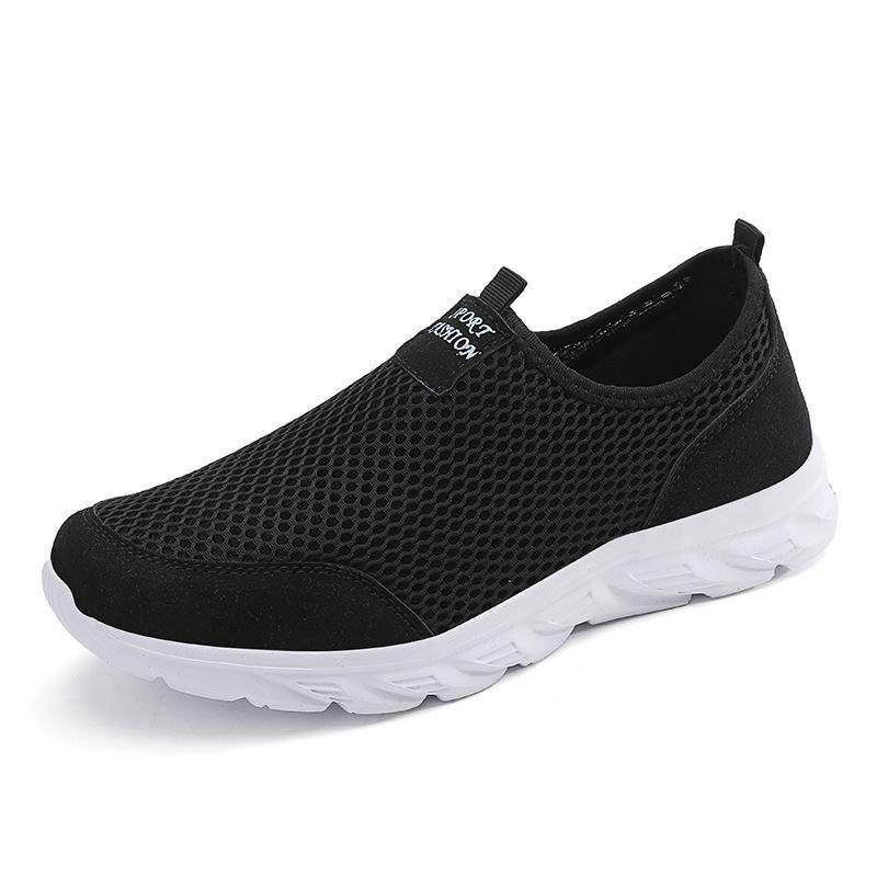 Leichte, atmungsaktive Slip-On-Sport- und Reiseschuhe aus Mesh für Herren 43 von Joom DACH