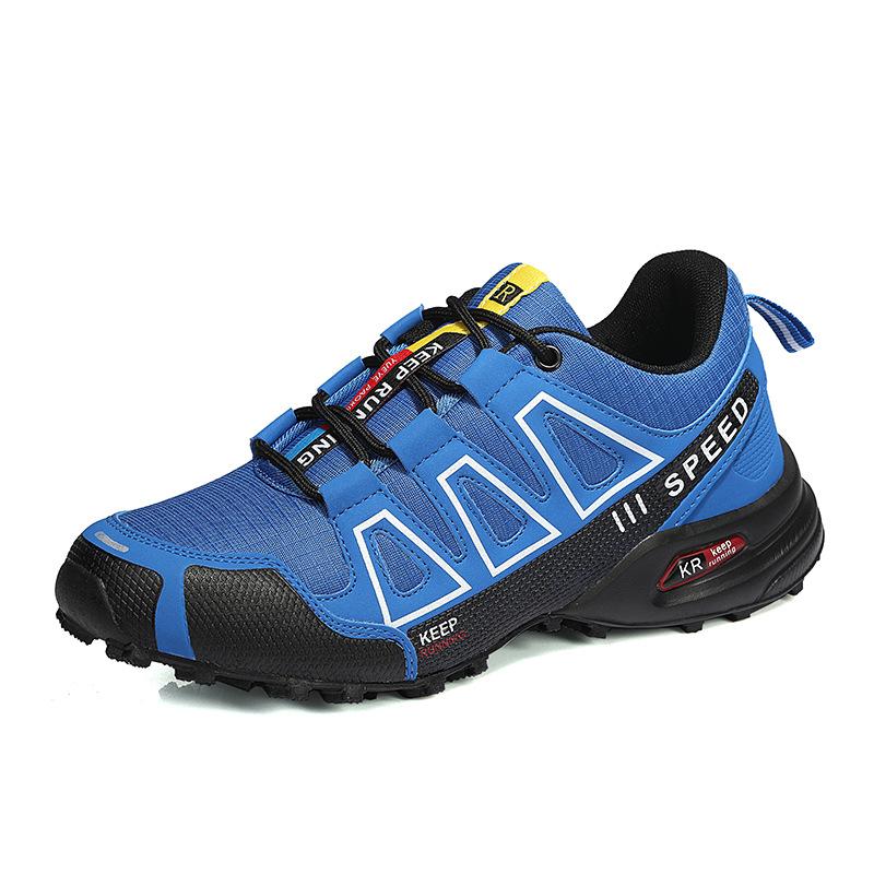Leichte, atmungsaktive Wanderschuhe für Herren, Outdoor-Trailrunning-Schuhe für den Sommer 46 blau von Joom DACH