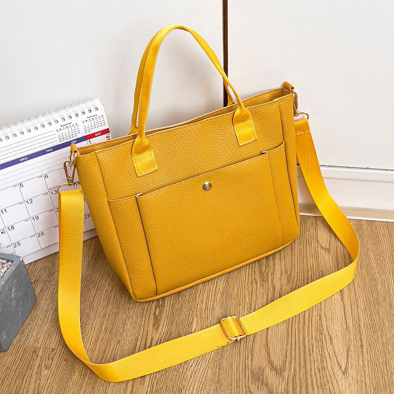 Leichte Damen-Tragetasche, Neue Shopping-Tasche mit großem Fassungsvermögen, Schulter-Umhängetasche. orange von Joom DACH