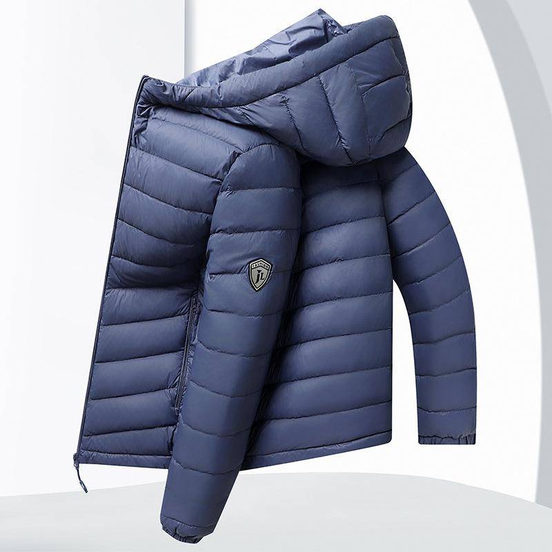 Leichte Daunenjacke Herren mit Kapuze Kurz Mittelalterliche und Junge Herren Herbst Daunenjacke 3XL von Joom DACH