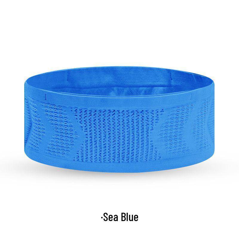 Leichte Diebstahlsichere Lauf-Bauchtasche für Männer & Frauen: Atmungsaktiv, Enganliegend für Marathon & Radfahren XL: Waist 90-125cm blau von Joom DACH