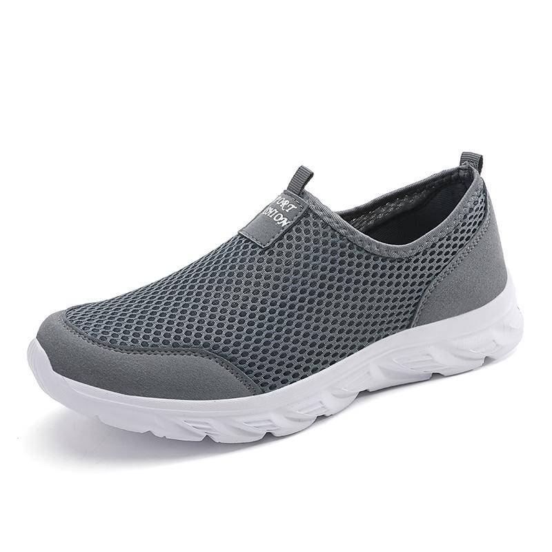 Leichte Freizeitschuhe für Herren, atmungsaktive Slip-On-Sneakers für Herren, rutschfeste flache Herren-Wanderschuhe, Größe 39–47 39 von Joom DACH