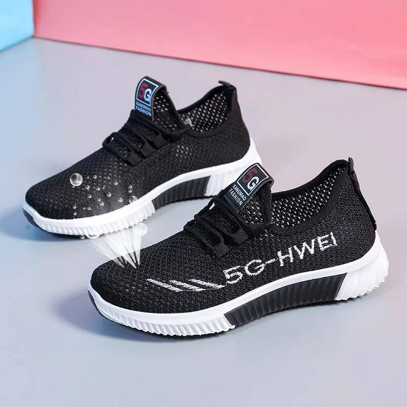 Leichte Laufschuhe Atmungsaktive Schuhe Damen Sommer Stoffschuhe Mesh Sport Freizeitschuhe 39 schwarz von Joom DACH