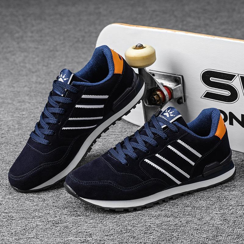 Leichte Laufschuhe für Herren Herbst und Winter Wildleder Sport Casual Tennis Herrenmode Trend Boardschuhe Le Fu Schuhe 45 blau von Joom DACH