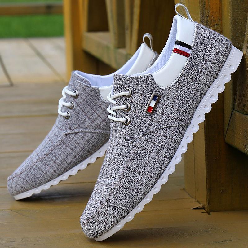 Leichte Wanderschuhe Männer Schuhe Männer Casual Schuhe 2021 Frühling Schweiß Absorbierende Atmungsaktive Fahr Schuhe Leinwand Männer Schuhe 45 grau von Joom DACH
