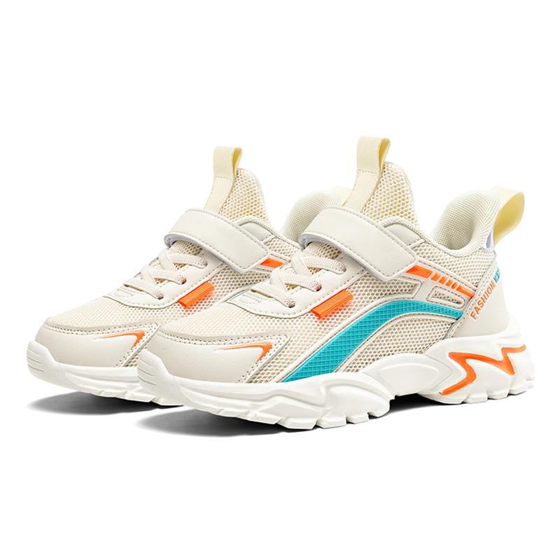 Leichte schwarze Kinder-Sneakers aus atmungsaktivem Mesh für Jungen, Schule, Freizeit-Wanderschuhe, rutschfeste Sportschuhe für Kinder und Mädchen 33 von Joom DACH