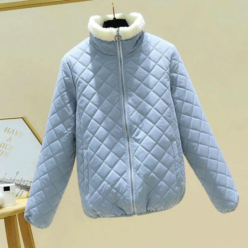 Leichter, gepolsterter Daunenmantel für Damen, Herbst und Winter, gepolsterte Jacke, lockerer kurzer Mantel mit Kapuze und Stehkragen XXL von Joom DACH