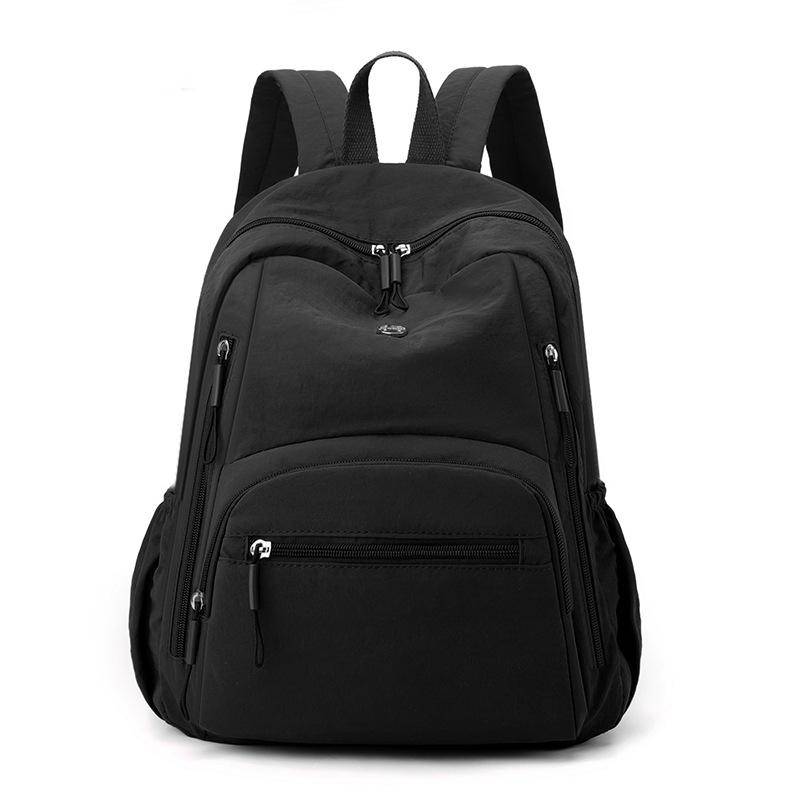 Leichter, wasserdichter Nylon-Rucksack Pendlerrucksack mit großer Kapazität für Damen schwarz von Joom DACH