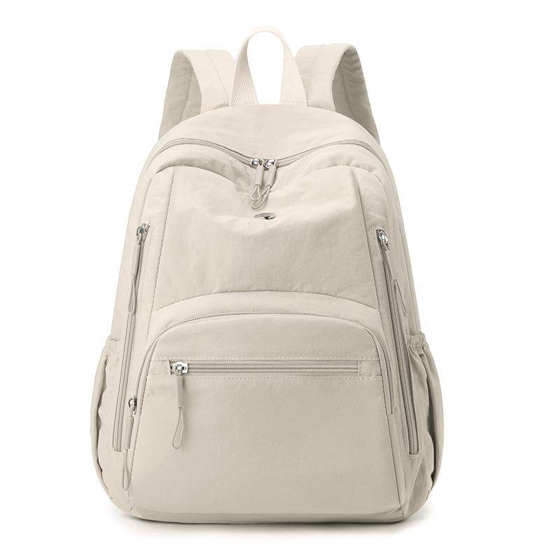 Leichter, wasserdichter Nylon-Rucksack Pendlerrucksack mit großer Kapazität für Damen beige von Joom DACH