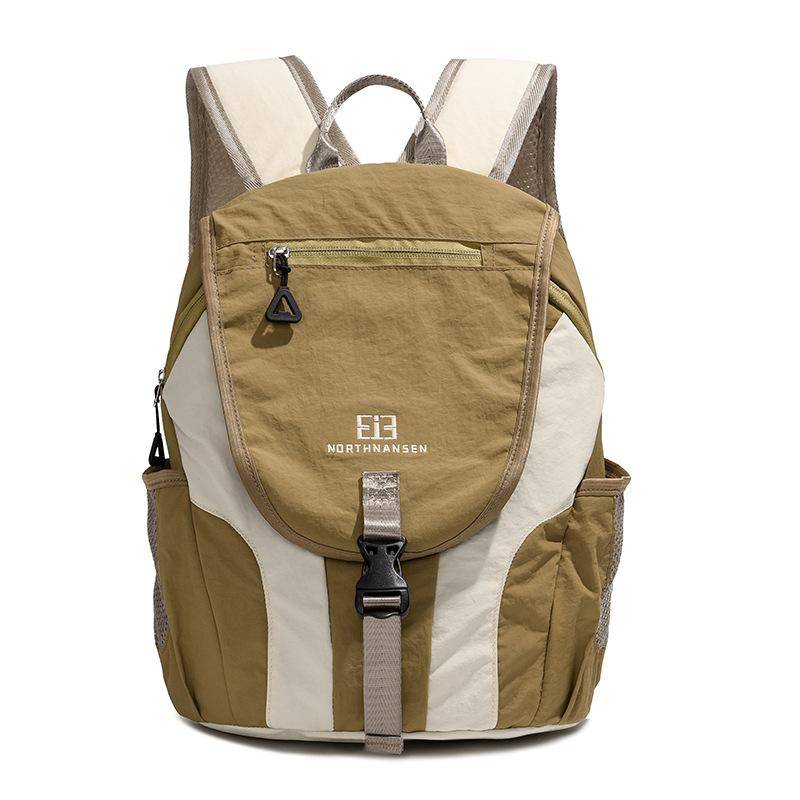 Leichter Reise-Rucksack für den Außenbereich mit modischem Farbkontrast, geeignet für Männer und Frauen khaki von Joom DACH