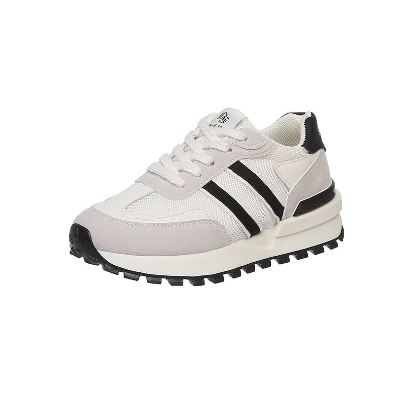 Leichtgewichtige Forrest Gump Schuhe mit dicker Sohle Damen Frühling Neu Lässig Studenten Zeigen Füße Klein Allround-Sport Mesh Dad Schuhe 40 schwarz von Joom DACH