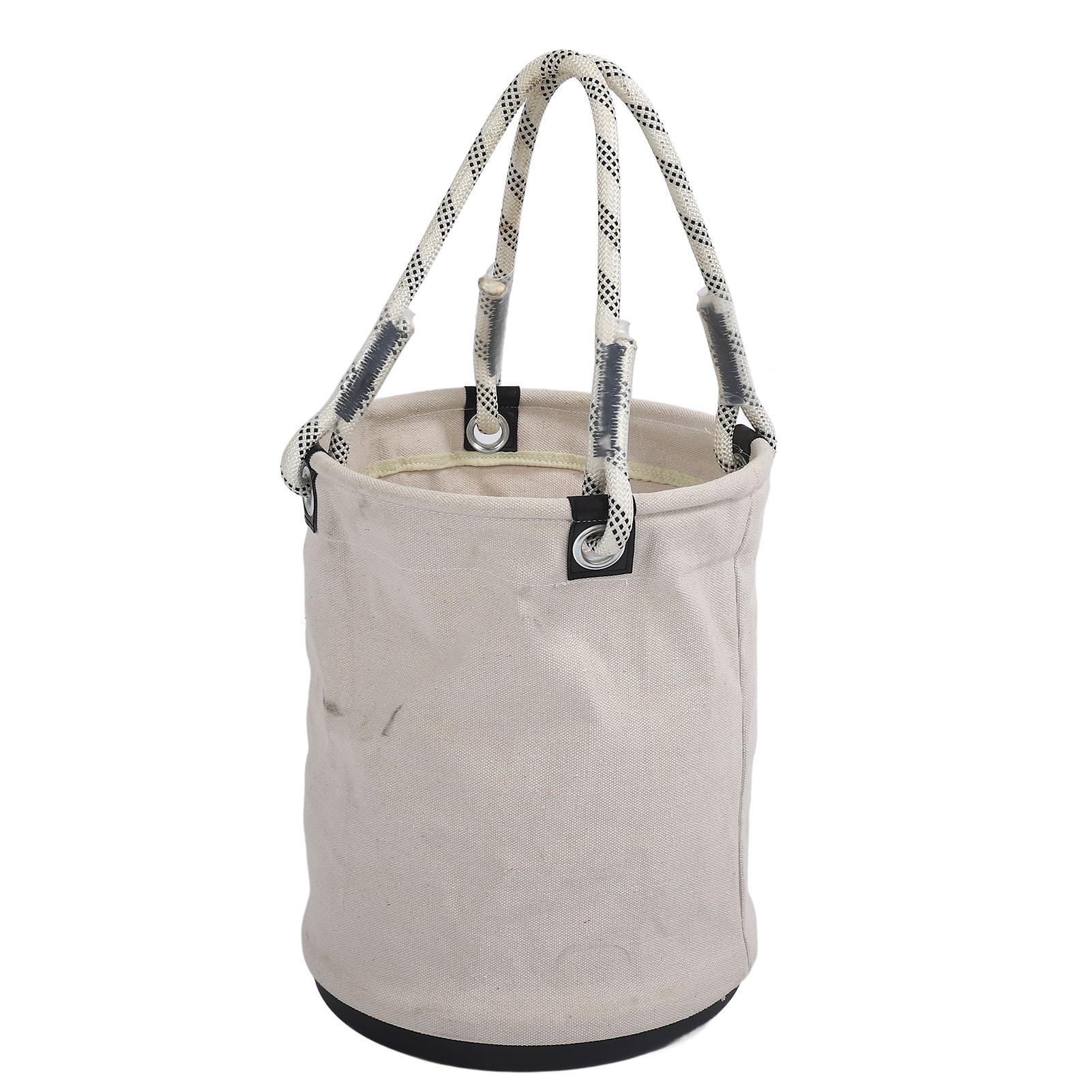Leinwand Eimer 40x30cm 30KG Traglast Kunststoffboden Nägel Schrauben Werkzeug Organizer für Wartung weiß von Joom DACH