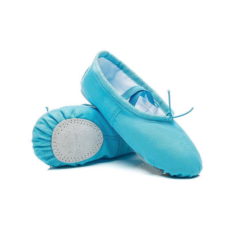 Leinwand Tanz Schuhe Weiche Sohle Übung Mädchen Katze Klaue Schuhe Gymnastik Yoga Schuhe Kinder Ballett Tanz Schuhe 28 himmelblaue blau von Joom DACH