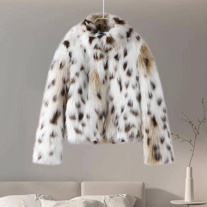 Leopard Faux Pelzmantel Frauen Kurze Herbst Winter Plüsch Stehkragen Getäfelten Jacke Weibliche Warme Stilvolle Oberbekleidung Dame Casual L weiß Leopard Faux Pelzmantel Frauen Kurze Herbst Winter Plüsch Stehkragen Getäfelten Jacke Weibliche Warme Stilvolle Oberbekleidung Dame Casual L weiß von Joom DACH