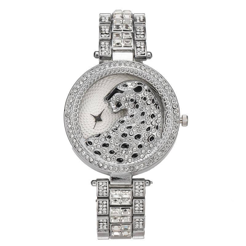 Leopardenkopf Damenuhren Diamanten Quarz Mode Persönlichkeit Damen Schmuck Temperament Armband Uhr von Joom DACH