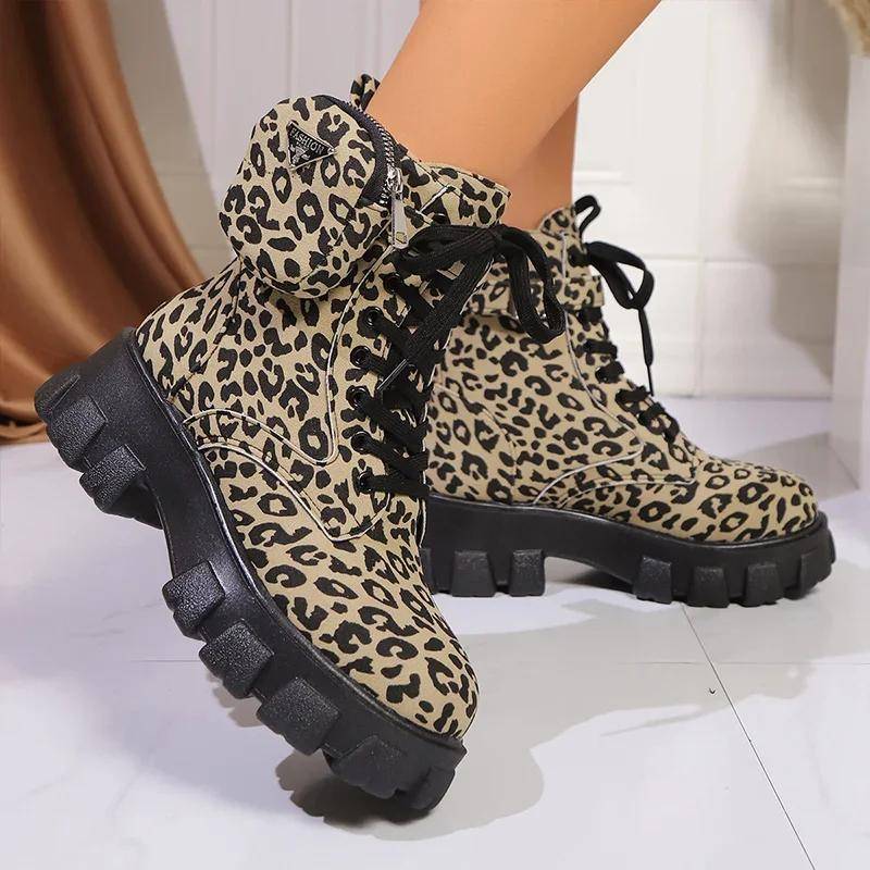 Leopardenmuster Chunky Heels Schuhe Damen Plateau Stiefeletten Casual Sneaker Winter Trend Designer Schnürstiefel Schnee Botas Mujer 39 Leopardenmuster Chunky Heels Schuhe Damen Plateau Stiefeletten Casual Sneaker Winter Trend Designer Schnürstiefel Schnee Botas Mujer 39 von Joom DACH