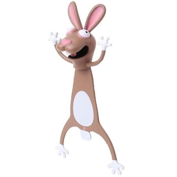 Lesezeichen in Form eines humorvollen 3D-Kaninchen-Cartoon-Tiers von Joom DACH