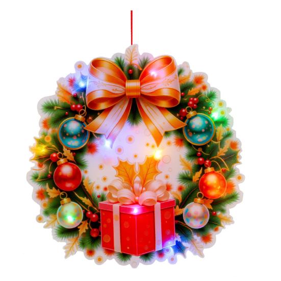 Leuchtender Weihnachtsmann Türhänger LED Weihnachtsdeko mit Rentier Schneemann DIY Beleuchtet D von Joom DACH