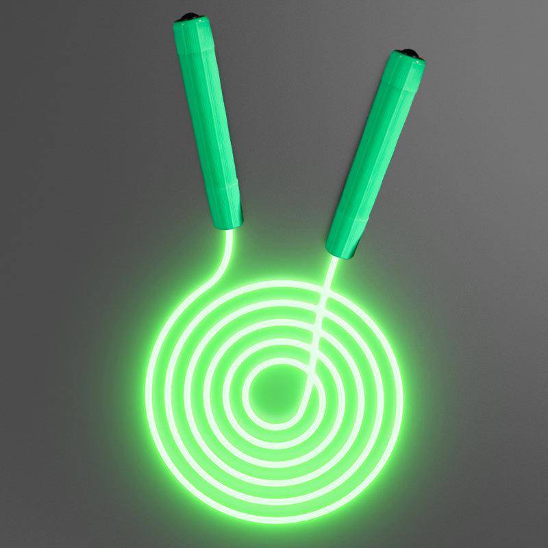 Leuchtendes LED Glasfaser Springseil für Kinder & Erwachsene - Schillerndes buntes Licht für Spaß im Freien am Abend von Joom DACH