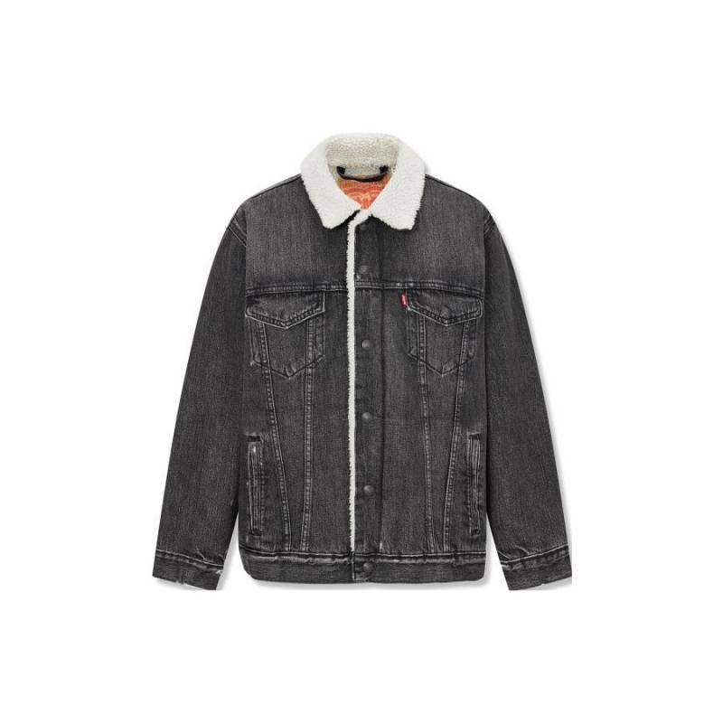 Levis Button-Down Kragen Jeansjacke Herren Jacken Grau A5784-0001 S von Joom DACH