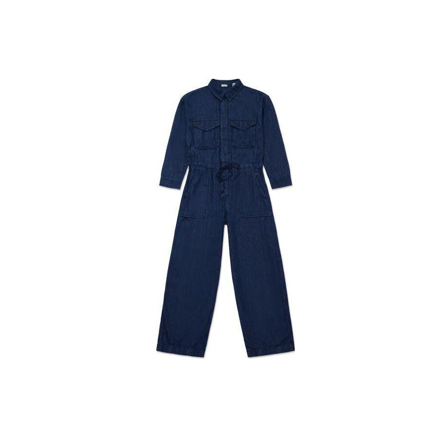 Levis Einfarbiger Denim-Jumpsuit mit Brusttasche und Taillengürtel Damen-Jumpsuits Blau A3345-0000 S von Joom DACH