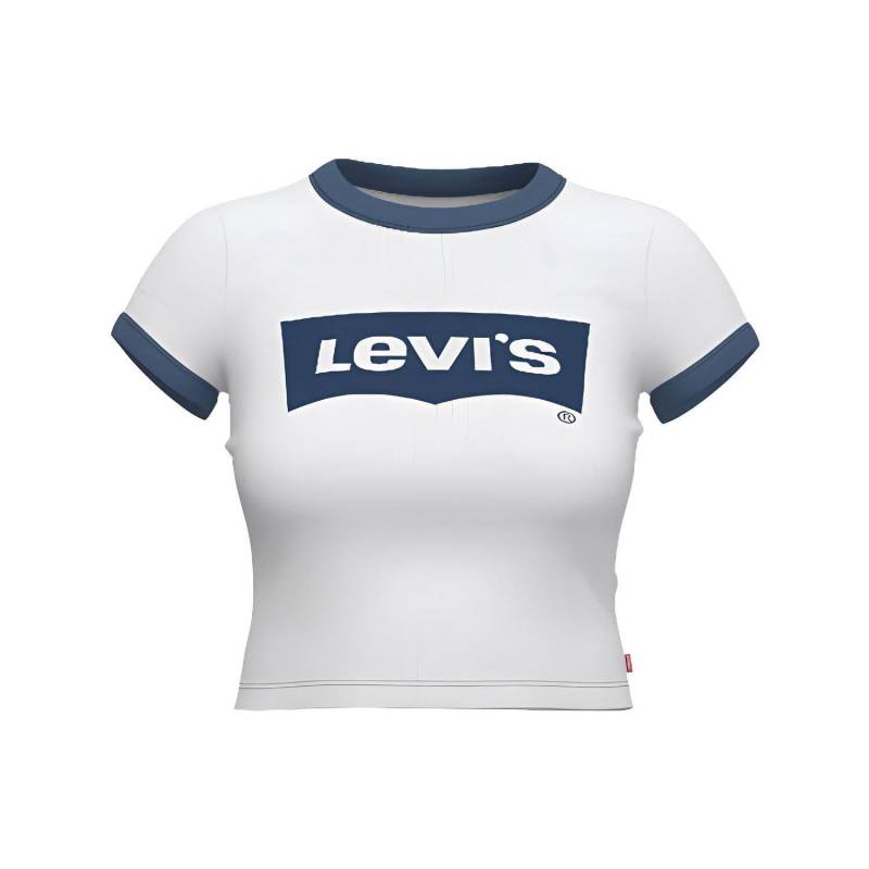 Levis SS22 Buchstabenlogo bedrucktes Rundhals Kurzarm T-Shirt Damen Tops Weiß A3523-0005 XS von Joom DACH