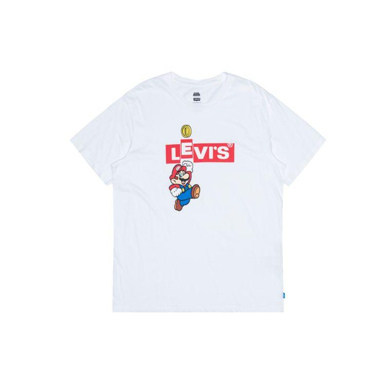 Levis X Super Mario Bedrucktes Kurzarm-T-Shirt Herren T-Shirts Weiß 22491-0706 S von Joom DACH