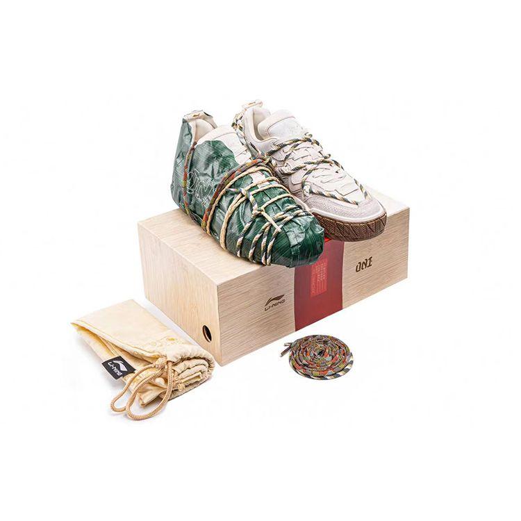 Li Ning 001 Unblock DuPont Papier Rutschfest Leicht Langlebig Low-Top Skateschuhe Damen Sneaker Eierschalen-Grau AGCS222-1 37 von Joom DACH