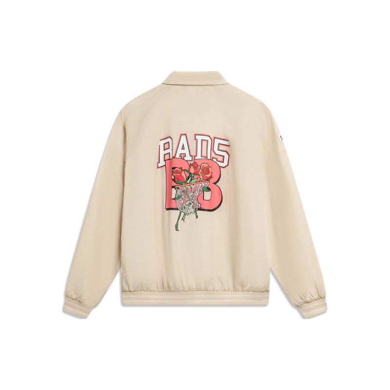 Li Ning Badfive Basketball Serie Buchstaben Zahlen Druck Polo Locker Lässige Jacke Herren Jacke Kieselgrau AFDT883-2 M von Joom DACH