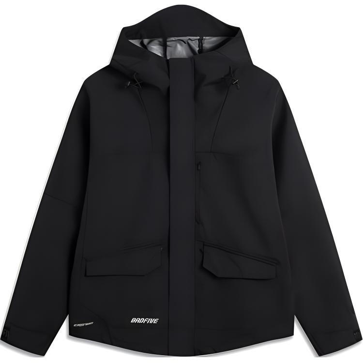 Li Ning Basketball Serie Sportlich Lässig Einfarbig Locker Windjacke Herren Oberbekleidung Schwarz AFDU493-1 L von Joom DACH
