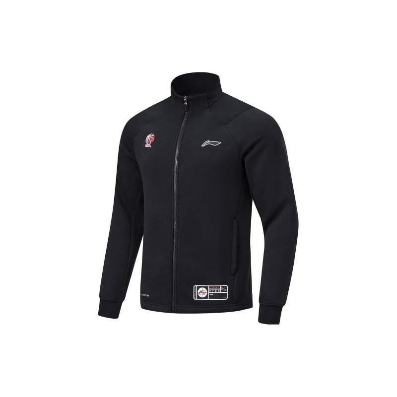 Li Ning CBA Series Professionelles Basketball Logo Print Stehkragen Strickjacke Sweatshirt Herren Sweatshirt Schwarz AWDT889-1 M von Joom DACH