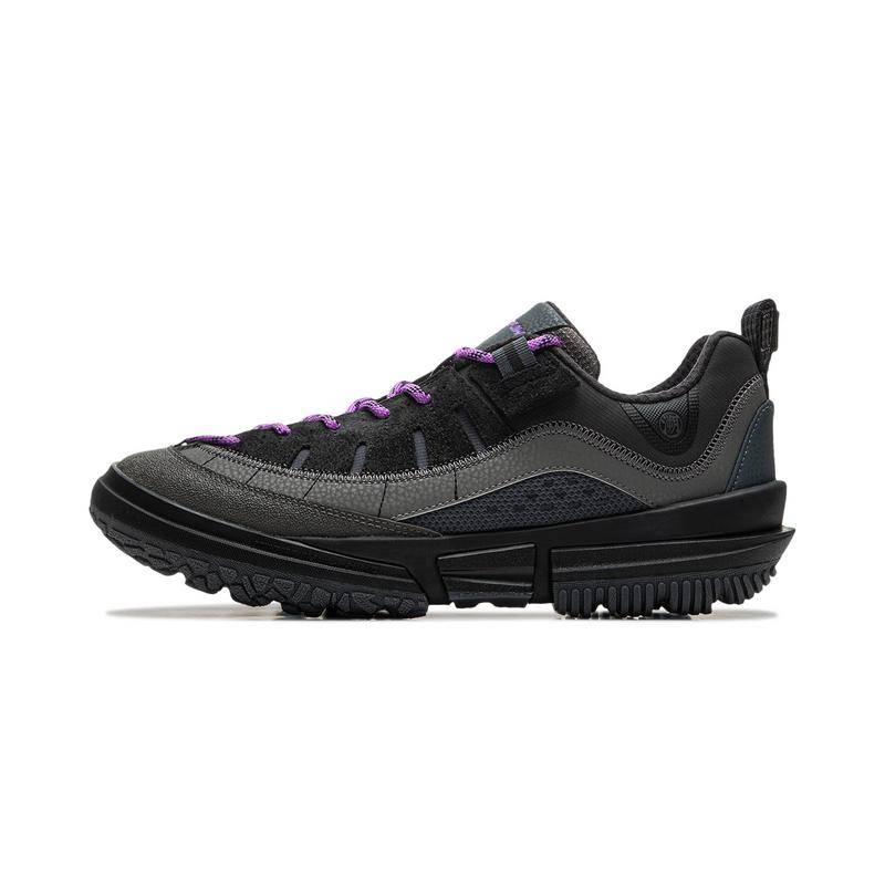 Li Ning CF Su Lin Chuan Lite Rebound Bequem Stoßdämpfend Abriebfest Low-Top Outdoor Wanderschuhe Herren Wanderschuhe Schwarz AHCU057-3 40⅓ von Joom DACH