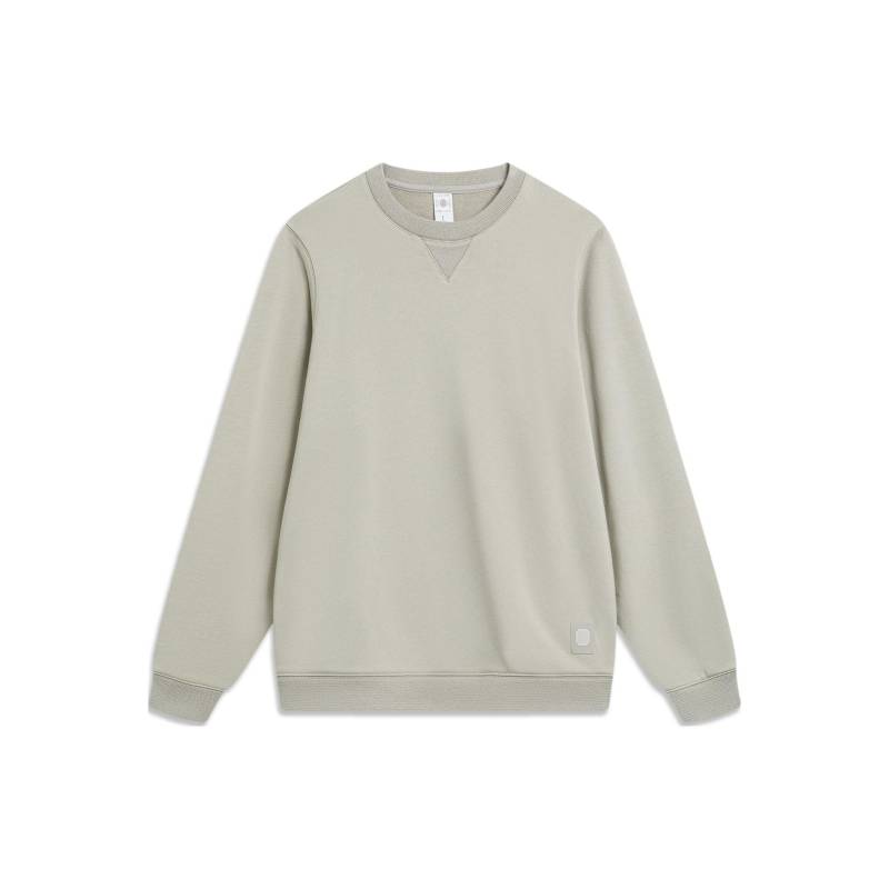 Li Ning China Color Series Einfarbig Rundhals Pullover Langarm Sweatshirt Herren Sweatshirt Gipsgrau AWDT965-7 M von Joom DACH